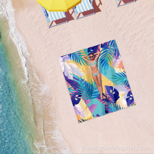 Beach Towel Sandproof Beach Towel with Portable Mesh Bag Manufactory